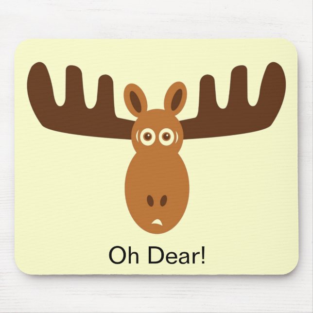 Alfombrilla De Ratón ¡Alces Head_Oh estimado! (Frente)