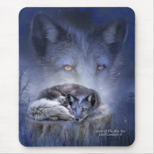 Alfombrilla De Ratón Alcohol del arte Mousepad del Fox azul