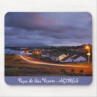 Alfombrilla De Ratón Aldea al atardecer en Azores