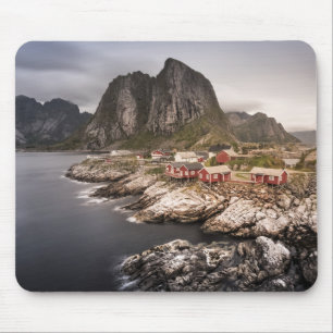 Alfombrilla De Ratón Aldea pesquera de Lofoten Hamnoya