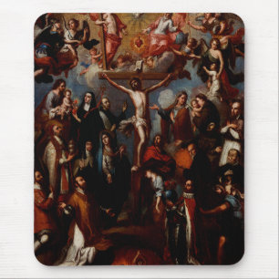 Alfombrilla De Ratón Alegoría de la crucifixión con santos jesuitas