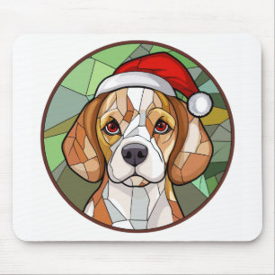 Alfombrilla De Ratón Alegre canino encantador: Navidades con temática b