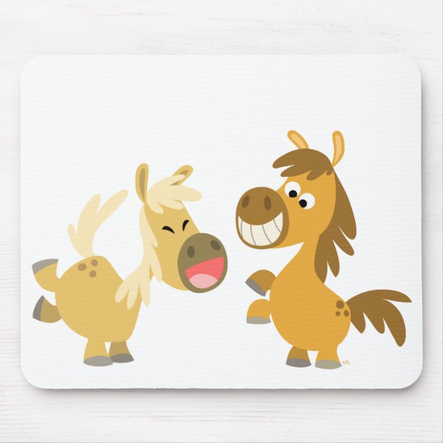 Alfombrilla De Ratón Alegre Personalizado Ponies Mousepad (Frente)
