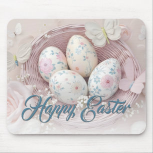 Alfombrilla De Ratón Alegría suave de Pascua con motivo floral