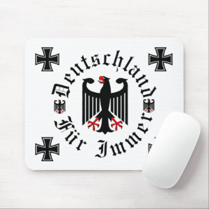 Alfombrilla De Ratón Alemania/Deutschland Por siempre/águila negra/cruz