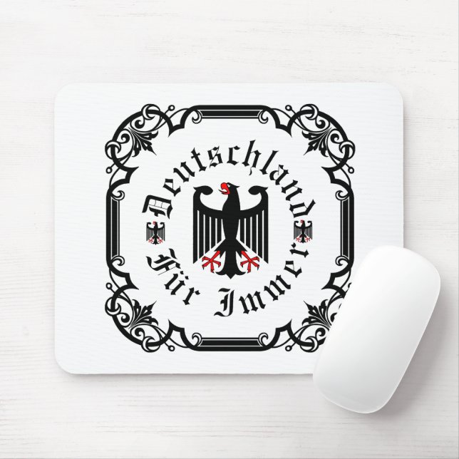 Alfombrilla De Ratón Alemania/Deutschland Por siempre/águila negra fede (Con ratón)