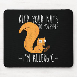 Alfombrilla De Ratón Alérgico A Las Nueces I Ardilla Alimentos Alergia