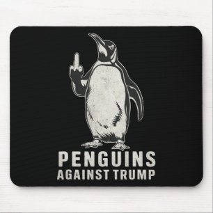Alfombrilla De Ratón Aletas de pingüino arriba dedo medio pingüinos con
