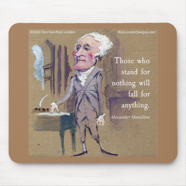 Alfombrilla De Ratón Alexander Hamilton y Quote Mousepad (Frente)