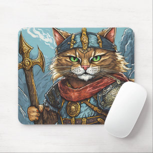 Alfombrilla De Ratón ¡Alfombra de ratón de gato vikingo!