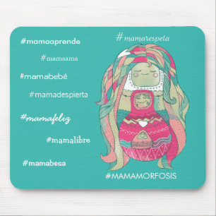 Alfombrilla De Ratón Alfombrilla para ratón hastags #mamamorfosis