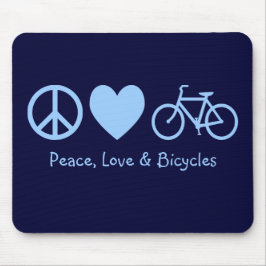 Alfombrilla De Ratón Alfombrilla para ratón Peace, Love & Bicycles