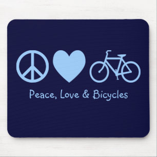 Alfombrilla De Ratón Alfombrilla para ratón Peace, Love & Bicycles