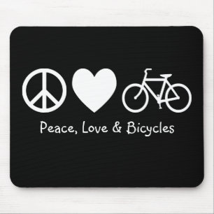 Alfombrilla De Ratón Alfombrilla para ratón Peace, Love & Bicycles
