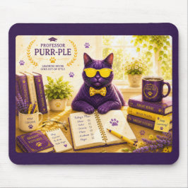 Alfombrilla De Ratón Alfombrilla para ratón Professor Purr-Ple™