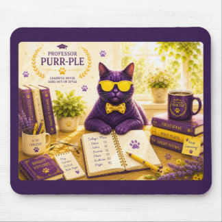 Alfombrilla De Ratón Alfombrilla para ratón Professor Purr-Ple™