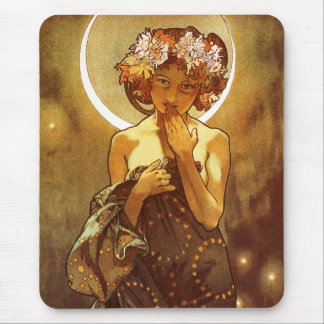 Alfombrilla De Ratón Alfons Mucha: Luna