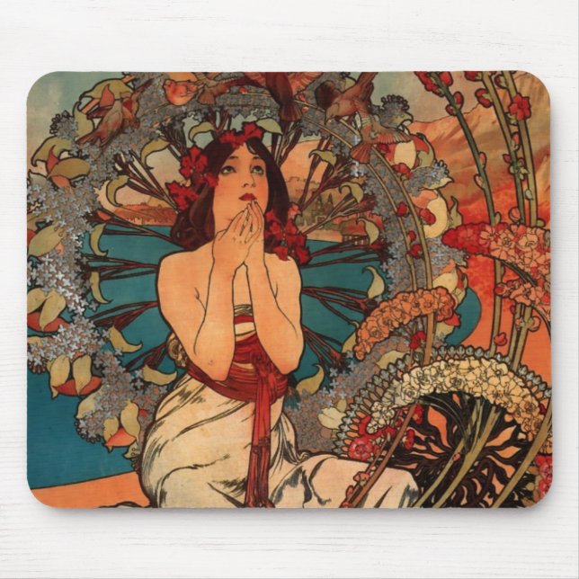 Alfombrilla De Ratón Alfons Mucha Monaco Monte Carlo (Frente)