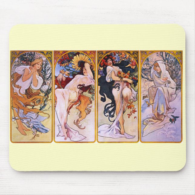 Alfombrilla De Ratón Alfons Mucha por cuatro razones (Frente)