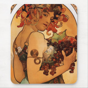 Alfombrilla De Ratón Alfonse Mucha Fruto