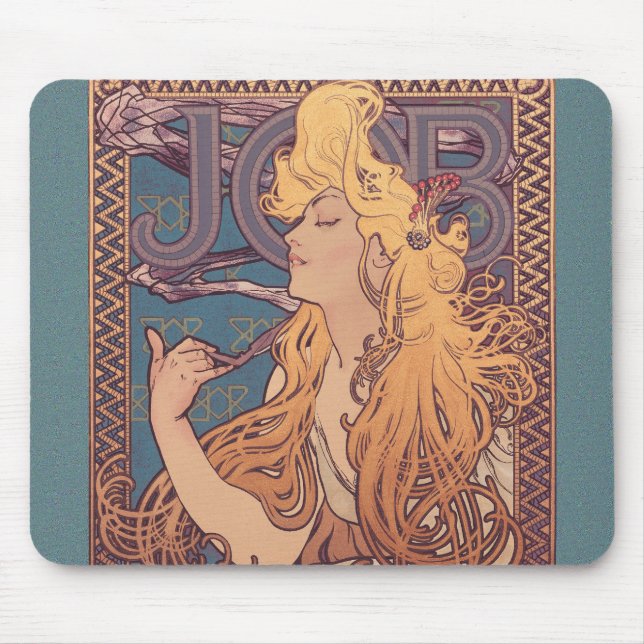 Alfombrilla De Ratón Alfonse Mucha Job Art Nouveau (Frente)