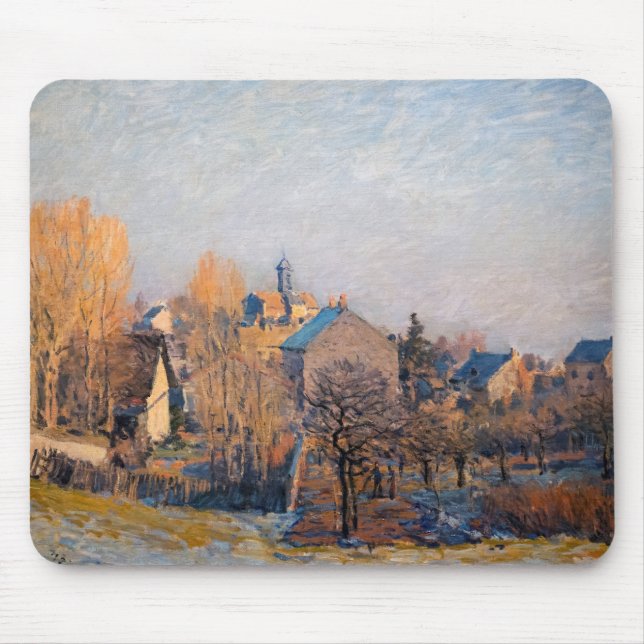 Alfombrilla De Ratón Alfred Sisley - Mañana helada en Louveciennes (Frente)