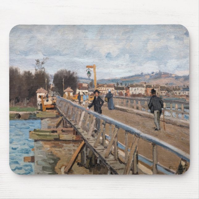 Alfombrilla De Ratón Alfred Sisley - Puente de futbol en Argenteuil (Frente)
