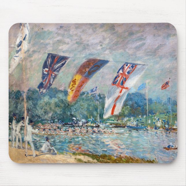 Alfombrilla De Ratón Alfred Sisley - Regatta en Molesey (Frente)