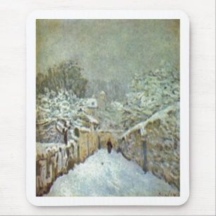 Alfombrilla De Ratón Alfred Sisley - Schnee en el aceite de