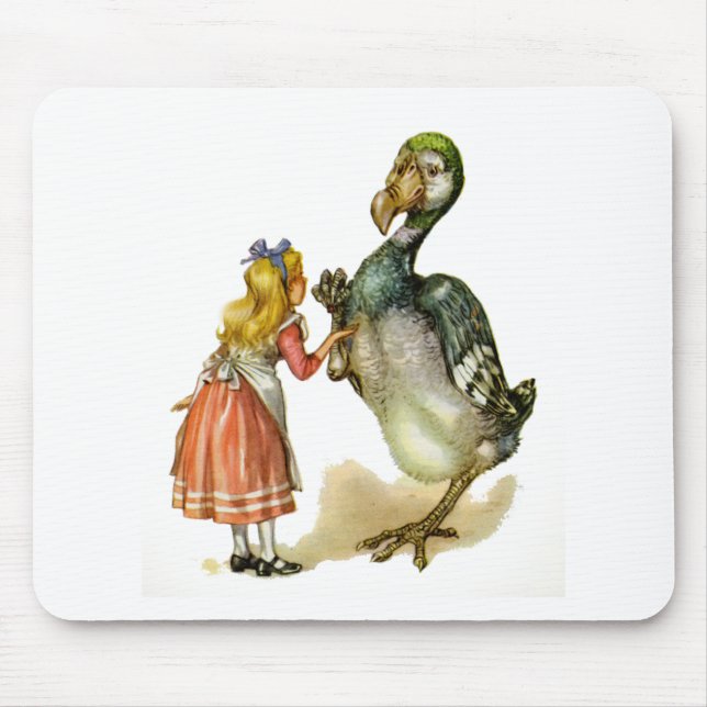 Alfombrilla De Ratón Alice y el pájaro Dodo (Frente)