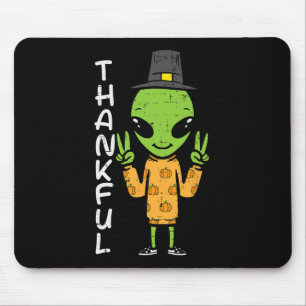 Alfombrilla De Ratón Alien de Acción de Gracias Gracioso Espacio Caído 