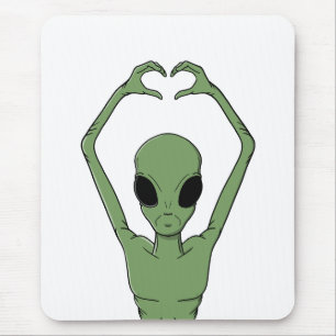 Alfombrilla De Ratón Alien Heart Pose