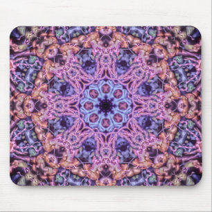 Alfombrilla De Ratón Alien Purple Psychedelic Kaleidoscopic Mandala