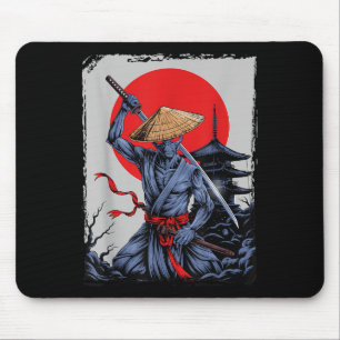 Alfombrilla De Ratón Alien Samurai Ufo Gráfico de la época japonesa Uki