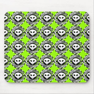 Alfombrilla De Ratón Alien TV Round multi mousepad green