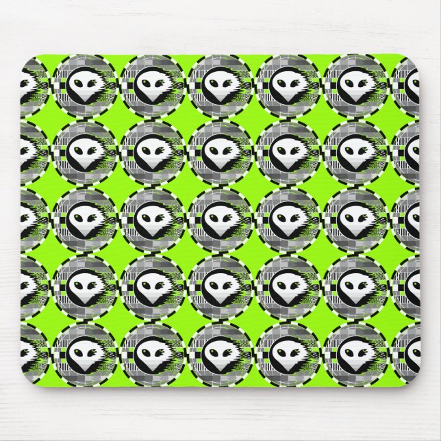 Alfombrilla De Ratón Alien TV Round multi mousepad green (Frente)