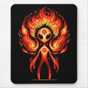 Alfombrilla De Ratón Alienígena de Fuego