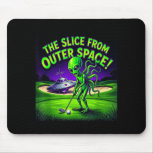 Alfombrilla De Ratón Alienígena divertido jugando golf, el slice del es