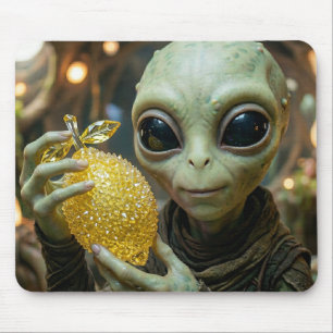 Alfombrilla De Ratón Alienígena Extraterrestre y Limón Cristalino  