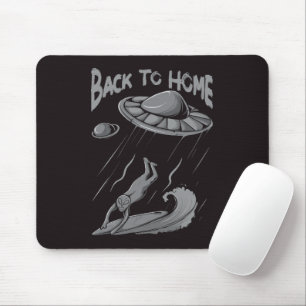 Alfombrilla De Ratón alienígena ufo navegando en ilustracion con vuelta