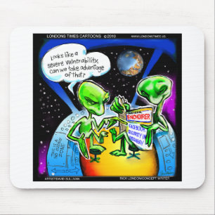 Alfombrilla De Ratón Alienígenas del Espacio Descubren Regalos Divertid