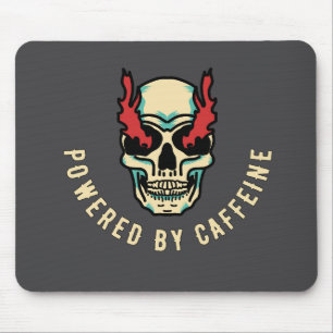 Alfombrilla De Ratón Alimentado por Caffeine - Energía del cráneo
