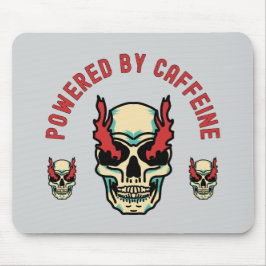 Alfombrilla De Ratón Alimentado por Caffeine - Energía del cráneo