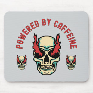 Alfombrilla De Ratón Alimentado por Caffeine - Energía del cráneo