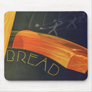 Alfombrilla De Ratón Alimentos Vintage saludables, Pan entero de trigo 