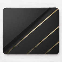 Alfombrilla De Ratón Alineación dorada — Negro y dorado minimalista