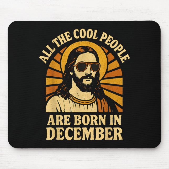 Alfombrilla De Ratón All Cool People Are Born In December Birthday  (Frente)