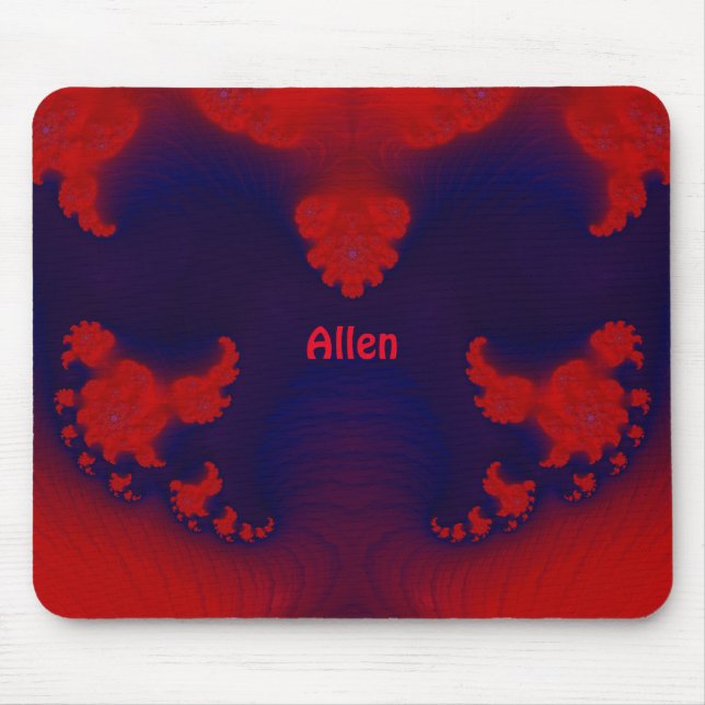 Alfombrilla De Ratón ALLEN ~ Almohadilla del ratón rojo y azul (Frente)