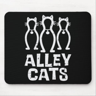 Alfombrilla De Ratón Alley Cats Bowling Team Fun Humor Bowler Jugador W