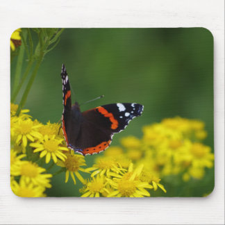 Alfombrilla De Ratón Almirante rojo mariposa Mousepad